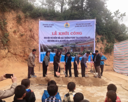 Lễ khởi công xây dựng khu nội trú trị giá hơn 100 triệu đồng  cho các cháu học sinh