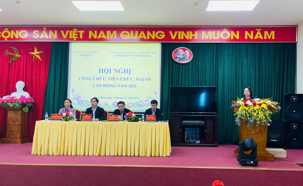 Sở Nội vụ tỉnh Điện Biên tổ chức Hội nghị công chức, viên chức, người lao động năm 2025